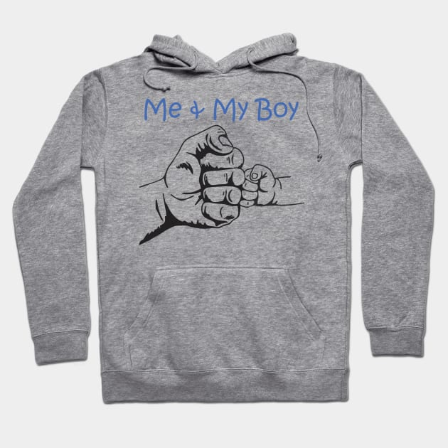 father and son fist bump Hoodie by Vortex.Merch